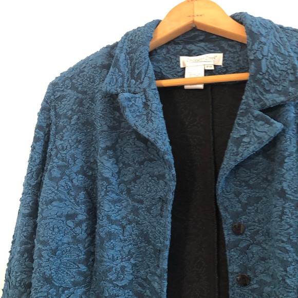 Vintage Coldwater Creek Floral Textured Blazer - Picture 3 of 7